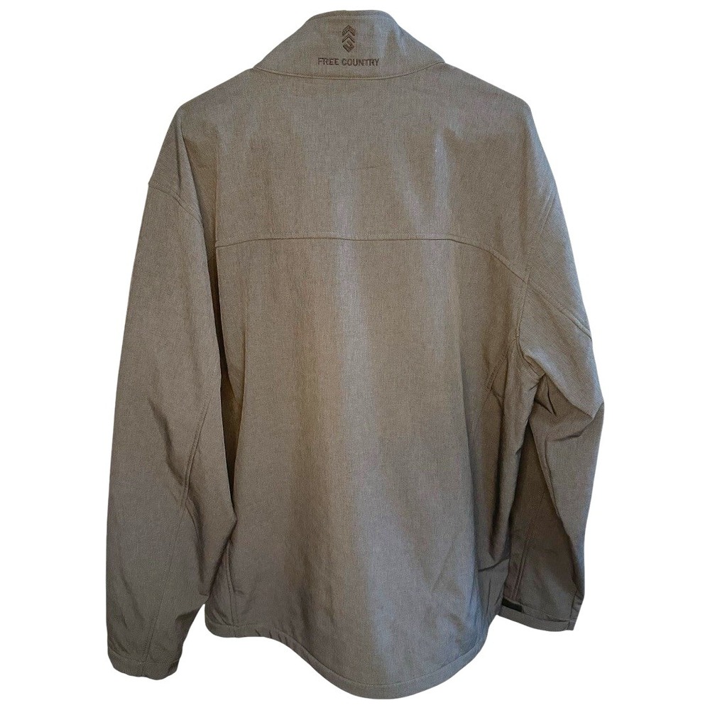 Free Country Gray Super SoftShell Water, Wind, Resistant Jacket Mens XXL - Picture 4 of 5
